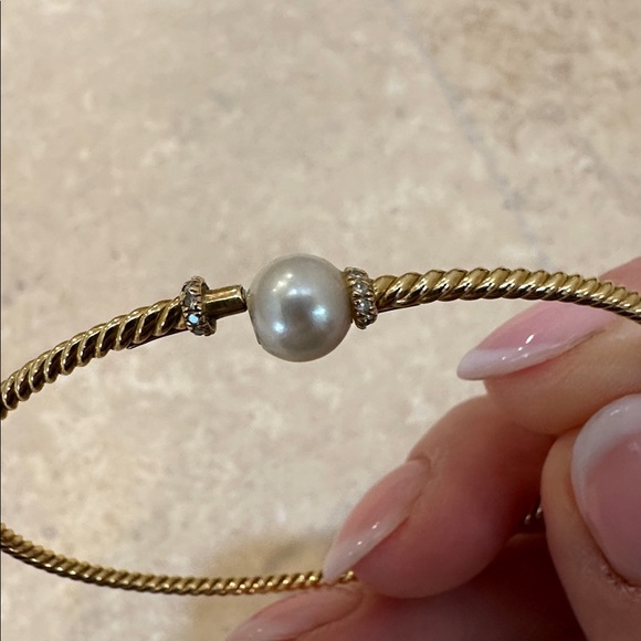 David Yurman Gold Bracelet with Pearl Accent - Picture 8 of 8